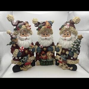 Sterling Inc. Festive Santa Claus Figurines Charming Holiday Decorations